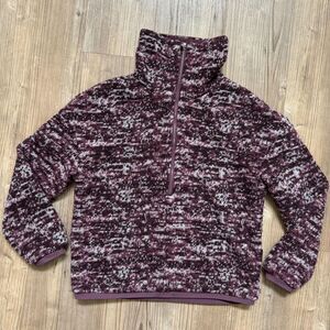 Varley Purple and White Varsity Jacket